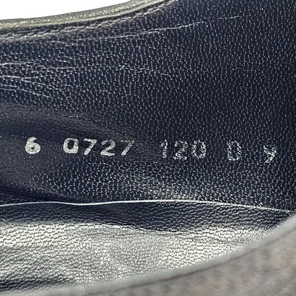 Italian Artioli Mens size 9 Smokey Brown Grey Leather Dress Shoes Luxury Oxfords - Picture 7 of 13